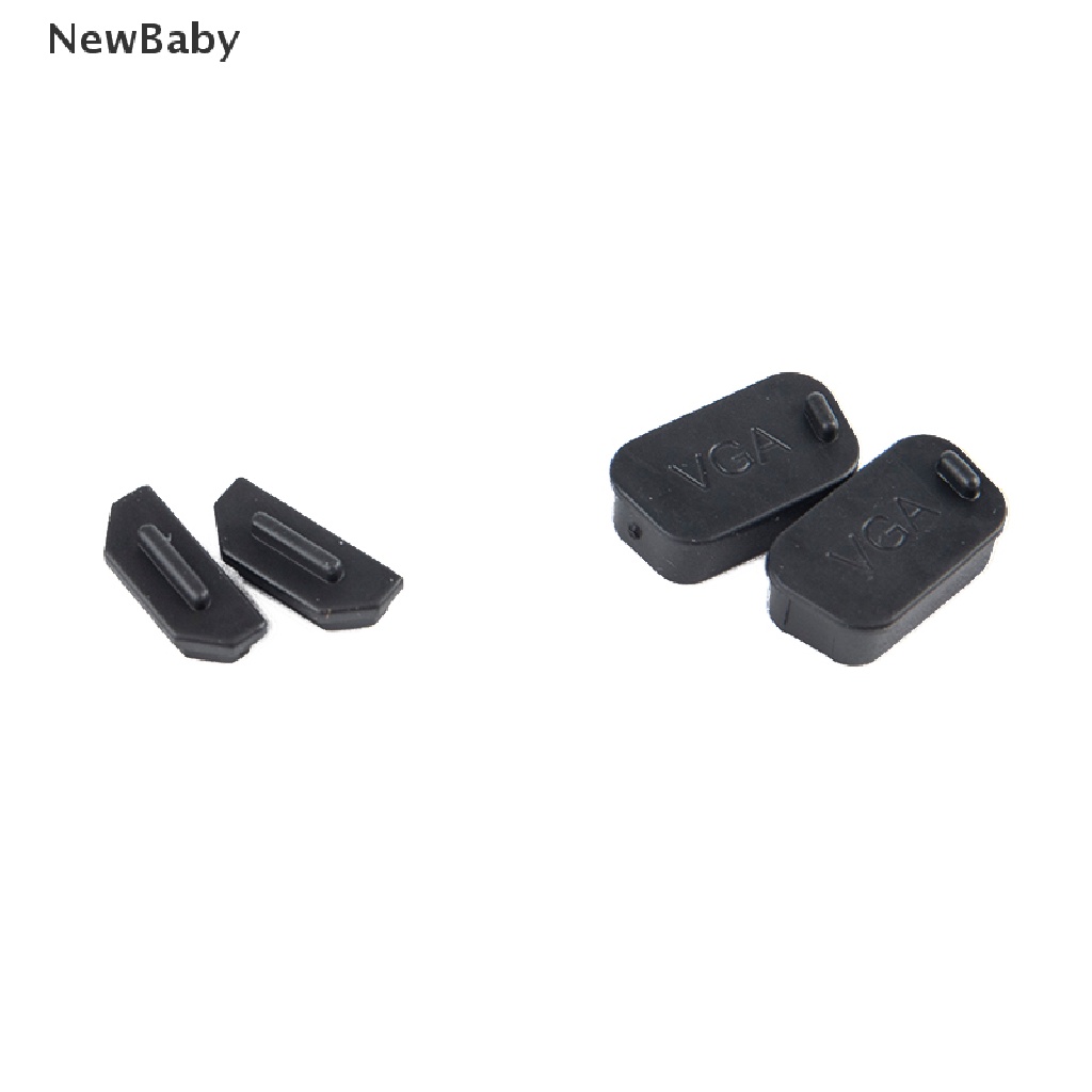 Newbaby 10Pcs Cover Pelindung Port Konektor USB VGA HDMI Bahan Karet Anti Debu