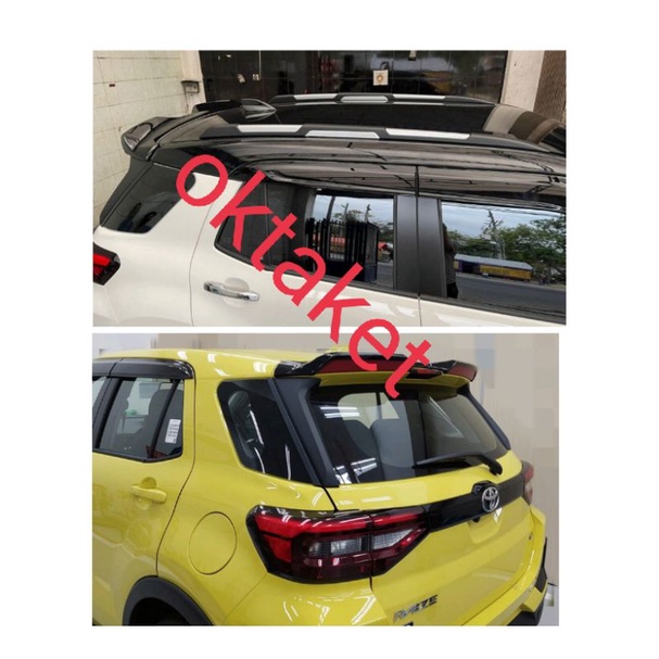 paket Roof Rail + Spoiler belakang toyota Raize Daihatsu Rocky 2021