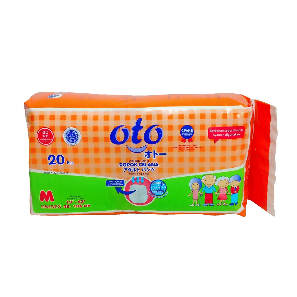 OTO Popok Dewasa model Celana Adult Diapers PANTS size M - 20 pcs