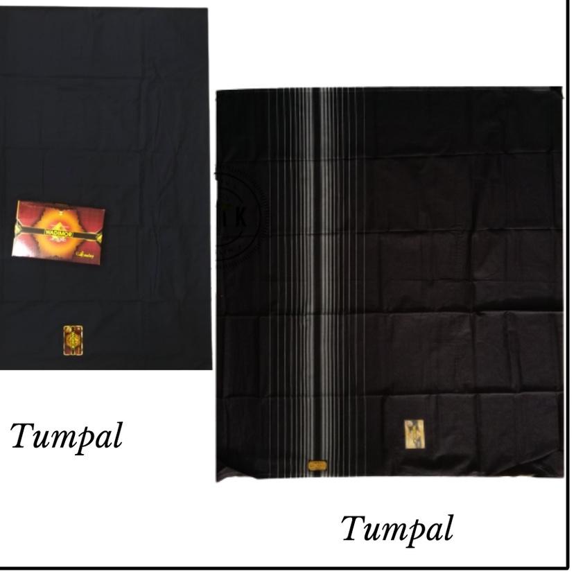 Sarung Pria ASLI Wadimor Motif Hitam Polos Tumpal Putih Polos Tumpal [GROSIR/ECER]