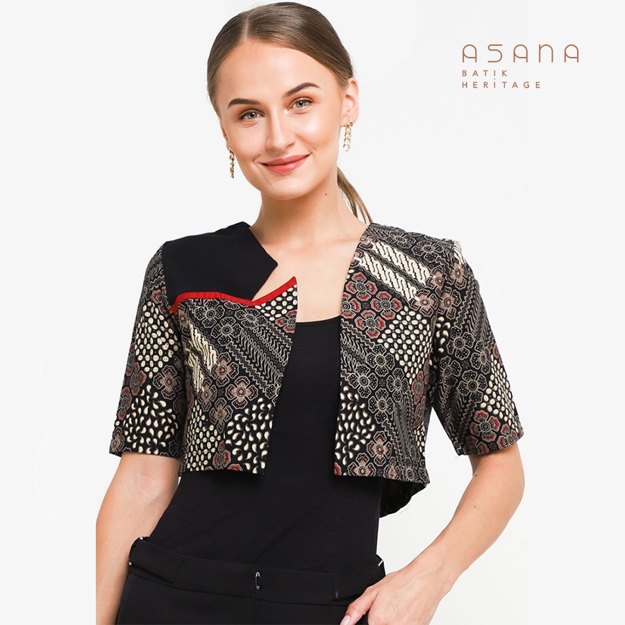 Atasan Asana Batik Wanita Luaran Nawa - Hitam