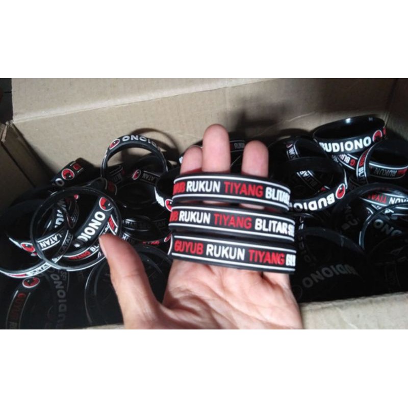 gelang karet rubber custom gelang partai