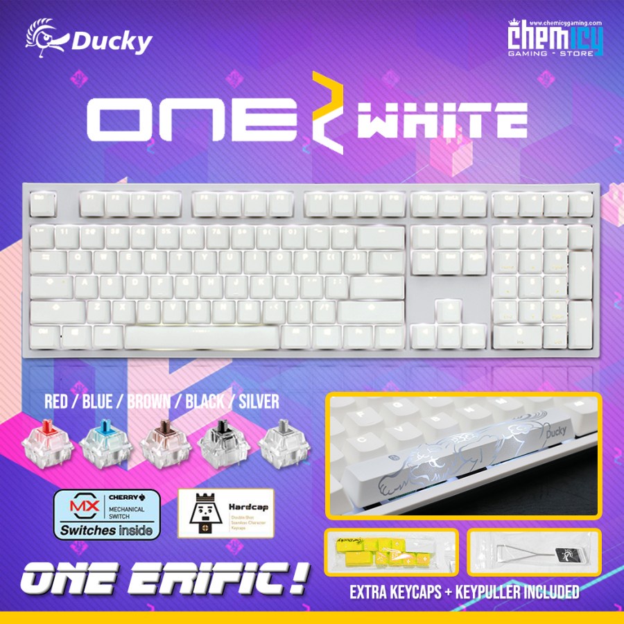 Ducky One 2 Backlit Series White LED Mechanical Gaming Keyboard