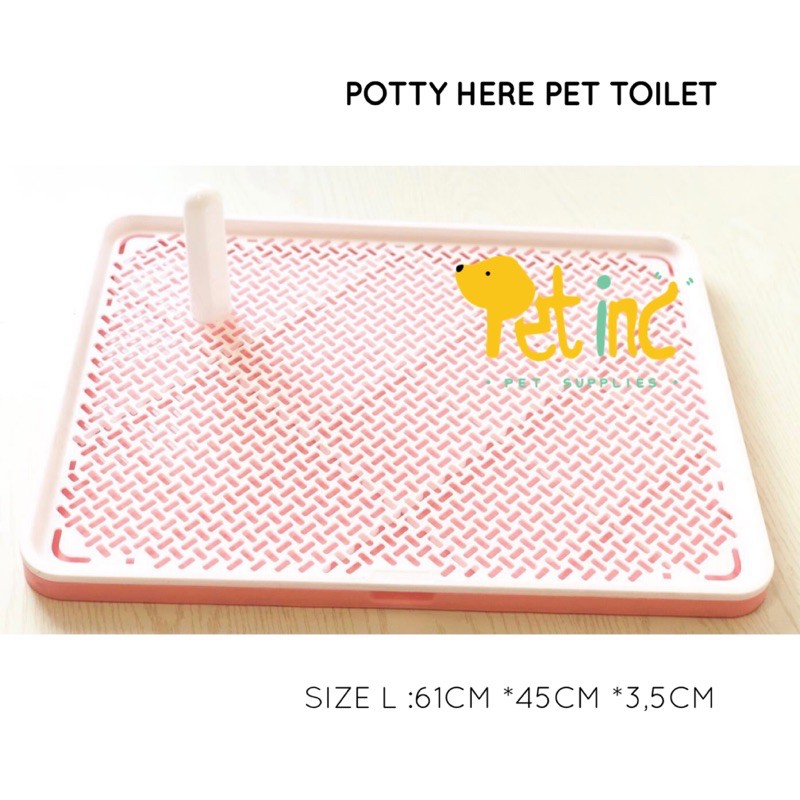 Potty here pet toilet size M /L (free stick)