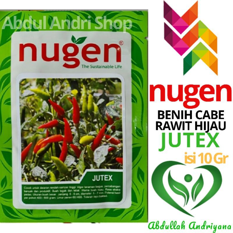 Benih Cabe Rawit Hijau JUTEX isi 10 Gr Benih Cabe Rawit Produk NUGEN