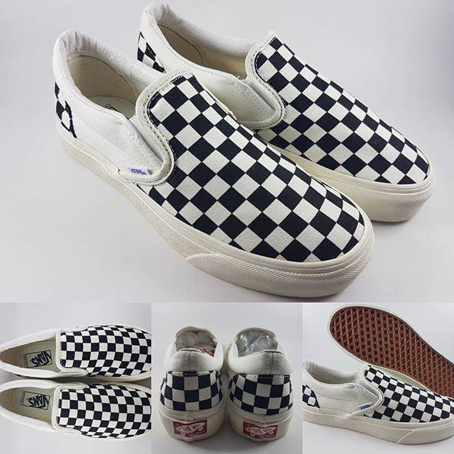 sepatu vans slip on checkerboard