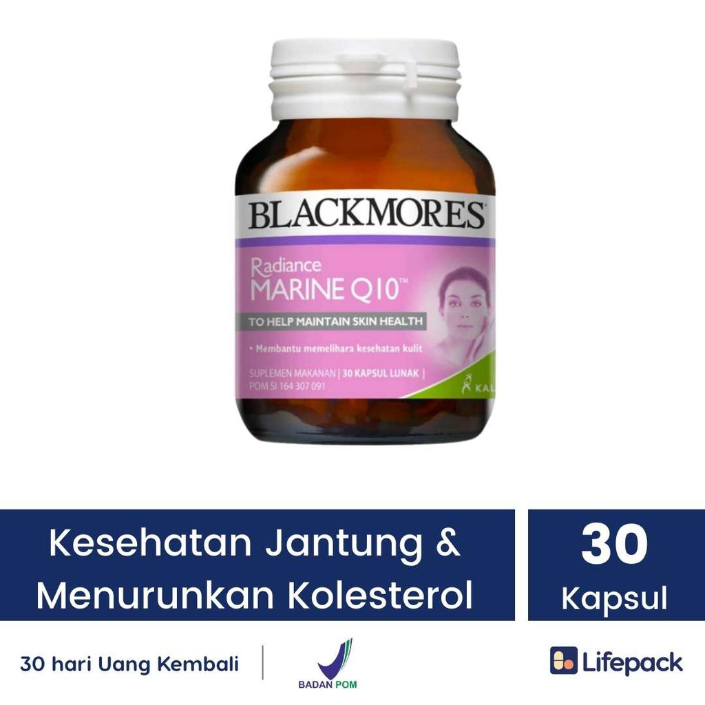 BLACKMORES RADIANCE MARINE Q10 - COLLAGEN, ANTIOXIDANT, CoQ10 - 30 KAPSUL-30 Tablet