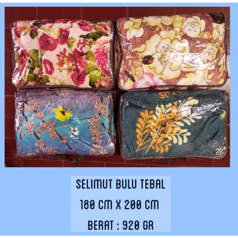 Selimut Bulu Tebal Murah 180 x 200