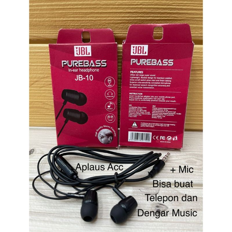 Handsfree/Headset JBL JB-10 + Mic