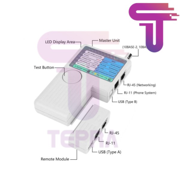 Remote Cable Tester 4in 1 Multi Lan Tester RJ45, RJ11, USB &amp; BNC