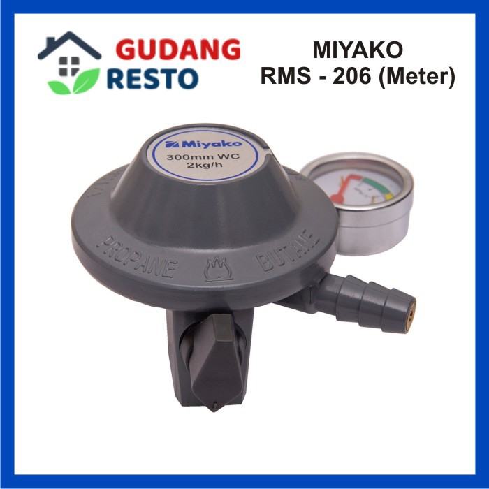 Miyako RMS 206 M Paket Regulator dan Selang Kompor Gas LPG RMS-206 /RMS206