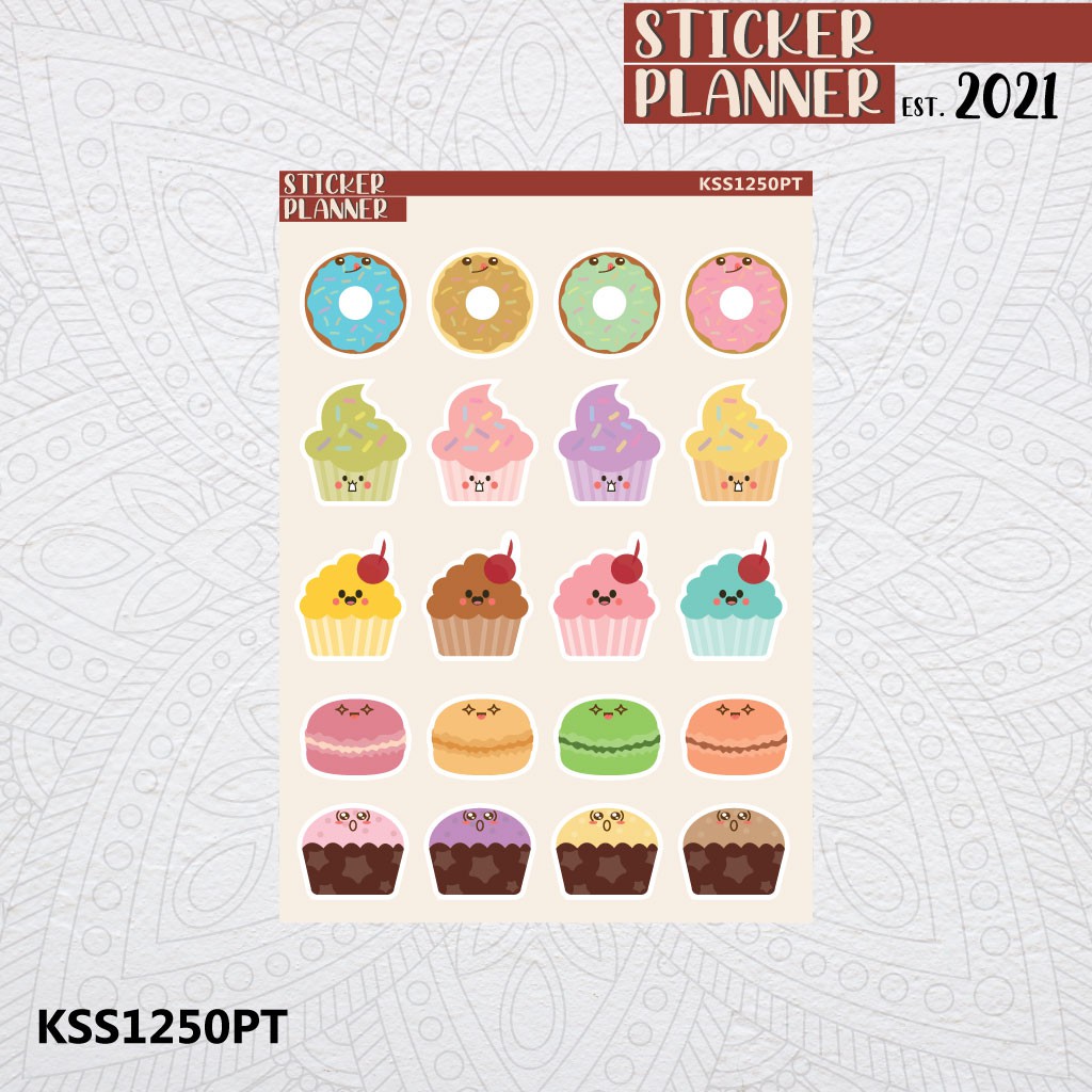 

Kawaii Sweet Treats Sticker Planner | Sticker Sheet, Bujo, Hobonichi, Scrapbook, Journal, & Agenda
