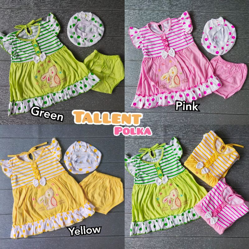 COD Setelan Tallent usia 0-6 bulan baju anak perempuan / girl / cewek / kado murah lucu