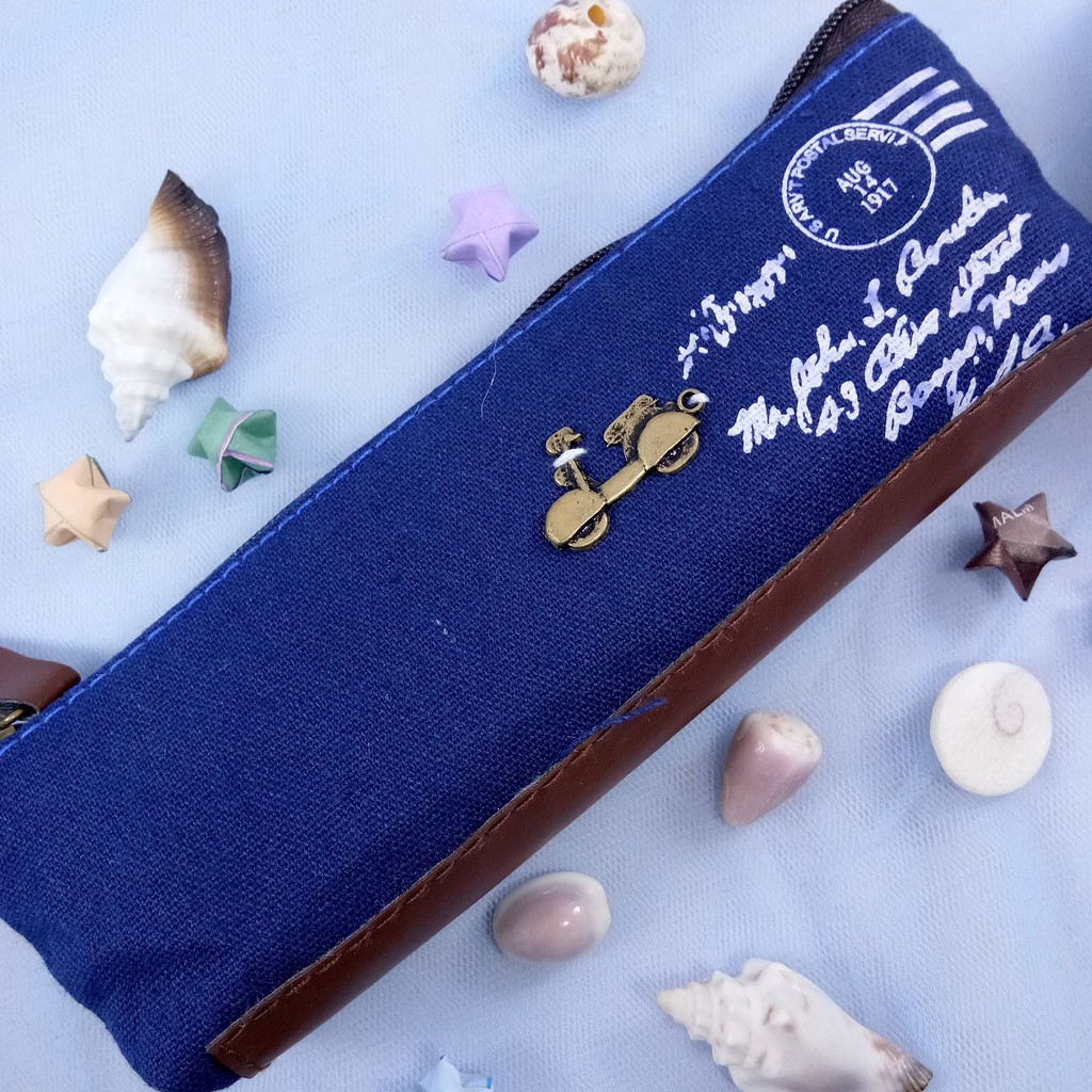 

Canvas Pencil Case/ Tempat Pensil_Navy (Biru)