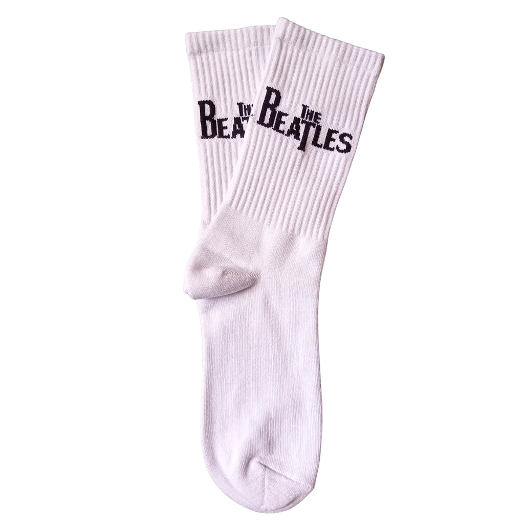 [BIG SALE] Kaos Kaki Motif Skate Oldschool - Mohaki Official-The Beatles Putih