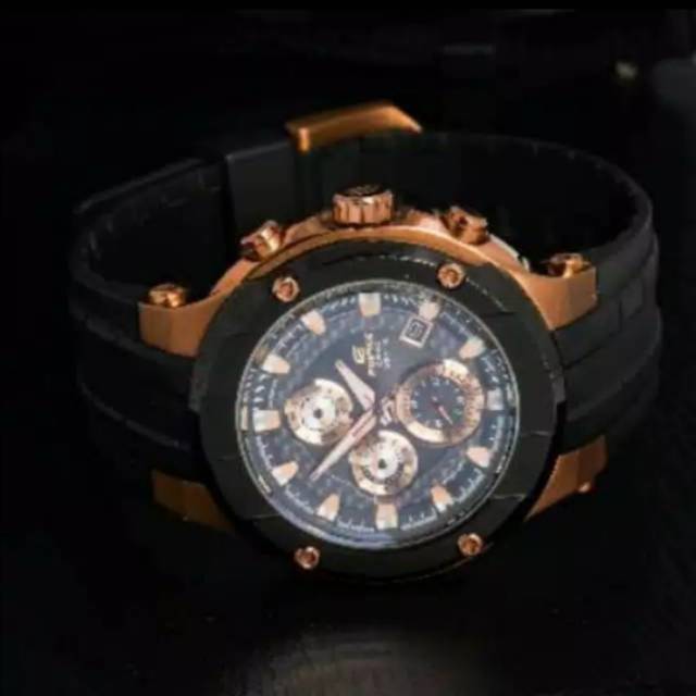 Jam Tangan Pria Casio Gold Label Edifice Sapphire Glass EFX-500P-1AV Original