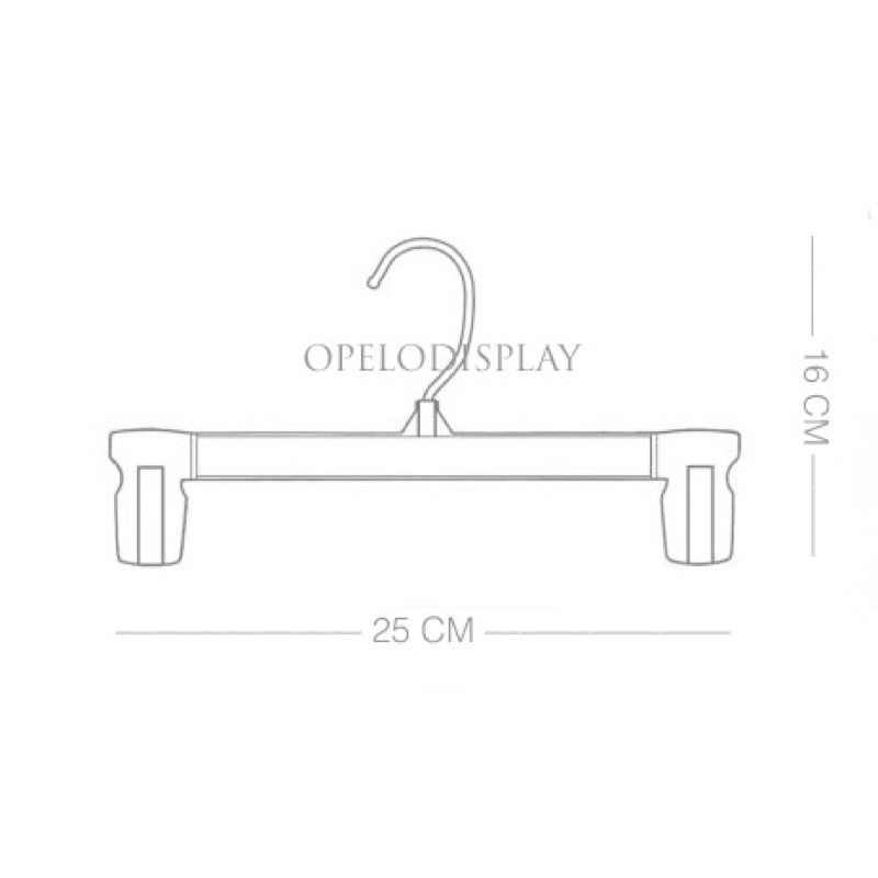 ( NEW MODEL ) HANGER JEPIT CELANA PREMIUM 25 CM / F210