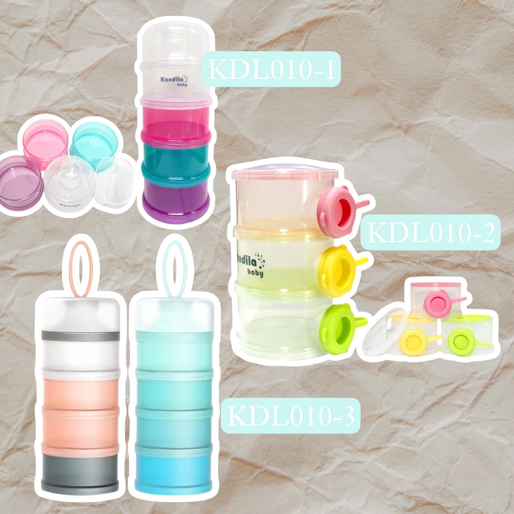 Castle - Kandila MIlk Powder Clear Container 3Layer &amp; $Layer Kandila Baby - Tempat Susu Formula kdl010-1 KDL010-2 KDL010-3