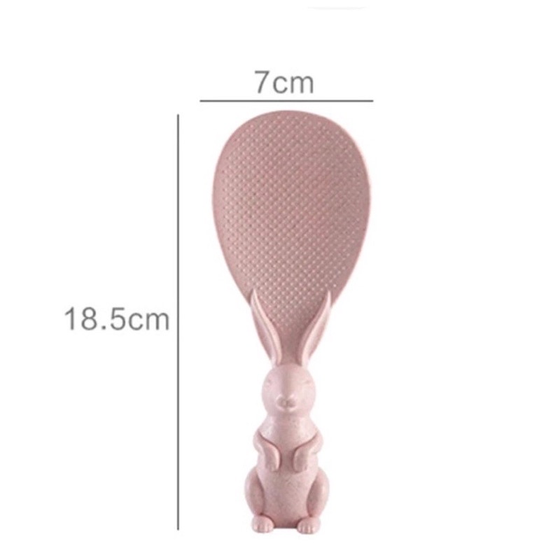 Sendok/Centong Nasi Tebal Anti Lengket Bentuk Kelinci Lucu - MKM