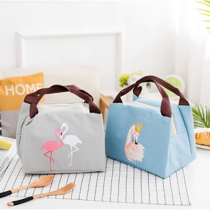 TSC  - Tb102 Tas Bekal Motif Flamingo / Lunch Bag Sekolah