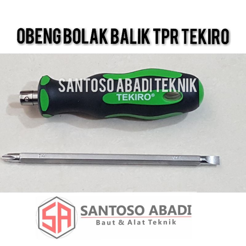 Obeng Bolak Balik Tekiro TPR/ Obeng TPR Dua Arah