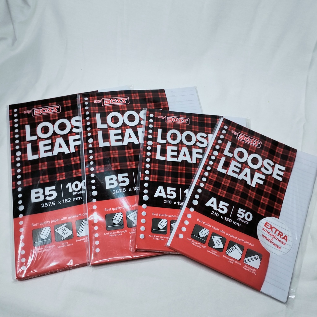 

KERTAS BINDER BERGARIS LOOSE LEAF BIG BOSS A5/ B5