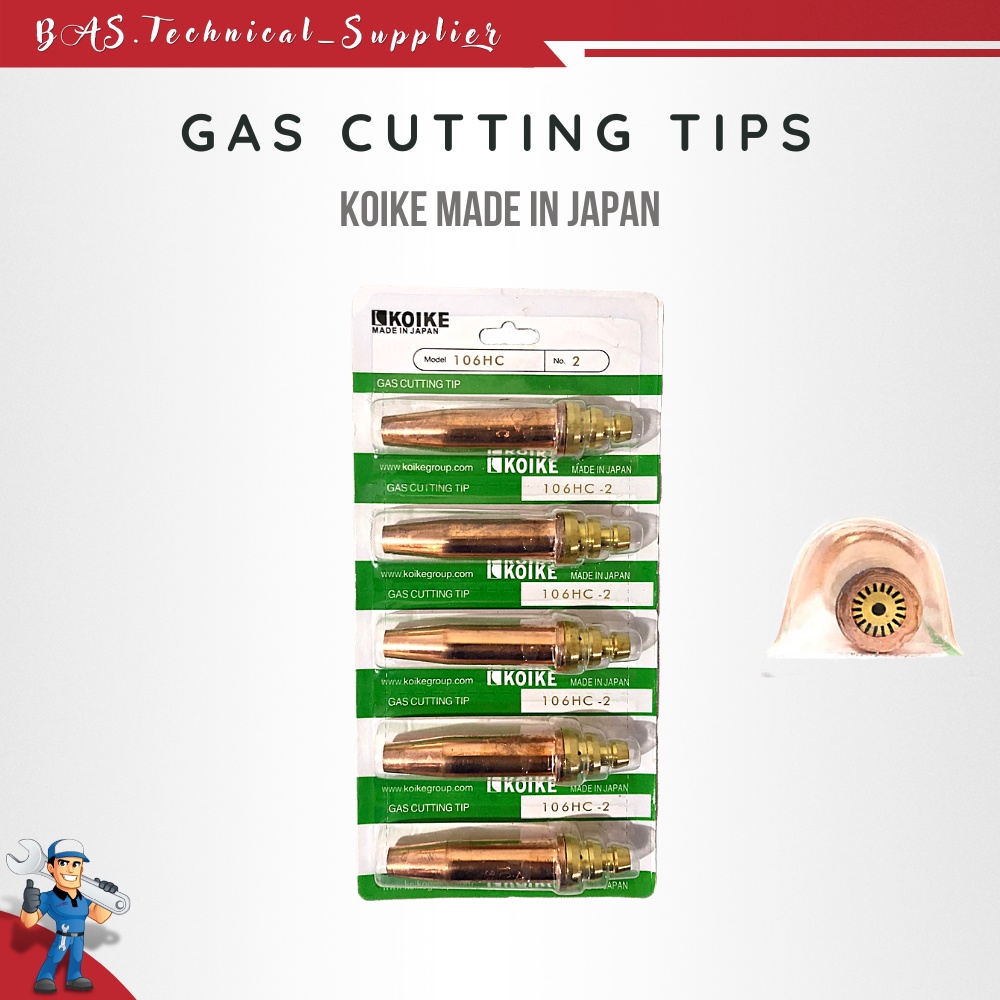 GAS CUTTING TIPS KOIKE GAS / KOIKE LPG CUTTING TIP NOZZLE 106HC