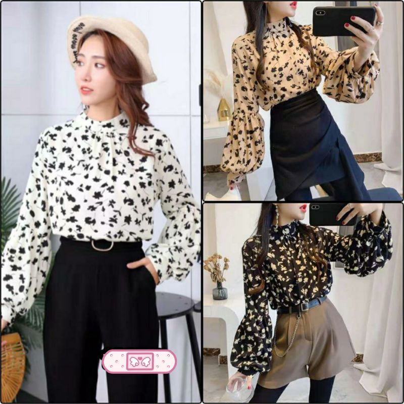 BLOUSE TANGAN BALON IMPORT