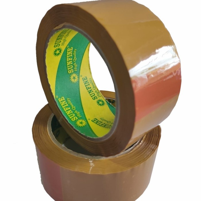 

PEREKAT-PENGIKAT- LAKBAN BENING / COKLAT 2 INCH / 45 MM / 100 YARD KUALITAS DAIMARU - COKELAT