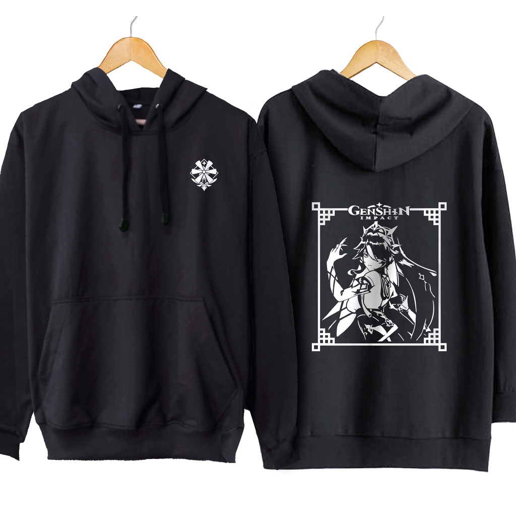 Jaket hoodie jumper japan geme ROSARIA mondstadt - GENSHIN IMPACT material cotton fleece