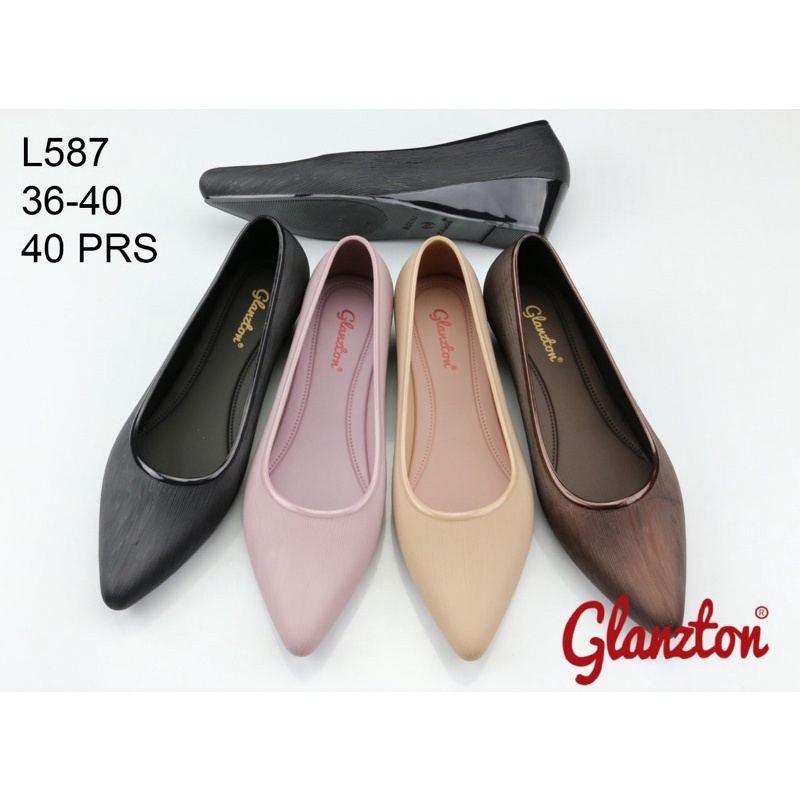 Sepatu Jelly Wedges Glanzton Polos L 587