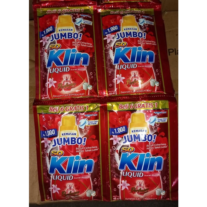 Stok Terakhir Soklin Liquid Jumbo Deterjen Cair Sachet 1 Renceng 12  2 Sachet - Sakura Murah