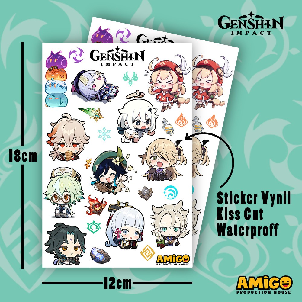 

Sticker Genshin Impact Game Anime Lucu Koleksi Unofficial Merchandise stiker koleksi Game stiker vinyl anti air