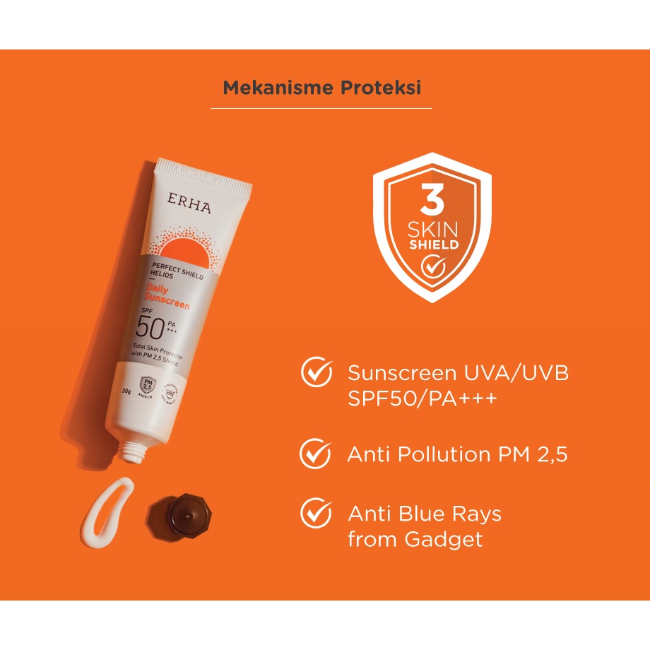 ERHA PERFECT SHIELD HOLIOS DAILY SUNSCREEN SPF 50 PA +++ 30 GR @MJ