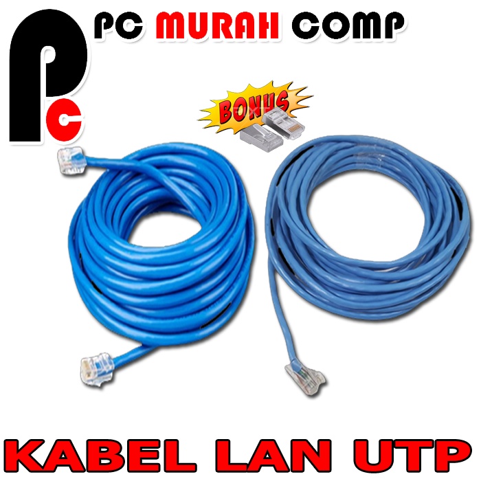 Kabel LAN Cat5e NYK RJ45 Besi Permeter 1-10m