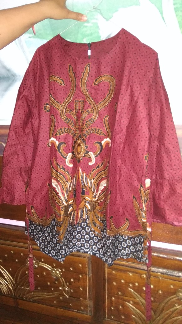 Motif Lowo Abang Baju Batik Couple Keluarga Seragam Gamis Blouse Anak Putri Hem Kemeja Tunik Dress