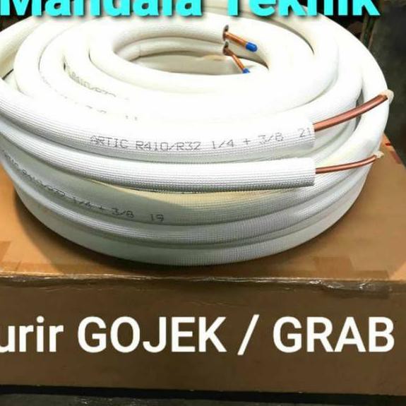 ☎MURAH✔️ - PIPA / SELANG AC 1/2-1PK MERK ARTIC R410 & R32 (1/4 × 3/8) harga PER METER