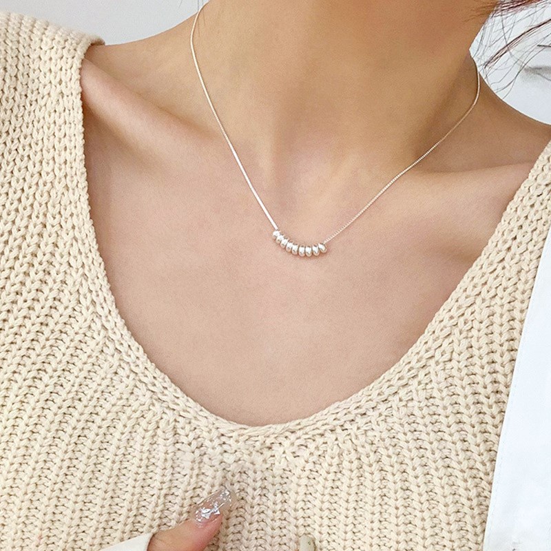 Kalung Rantai Manik-Manik Warna Permen Untuk Wanita