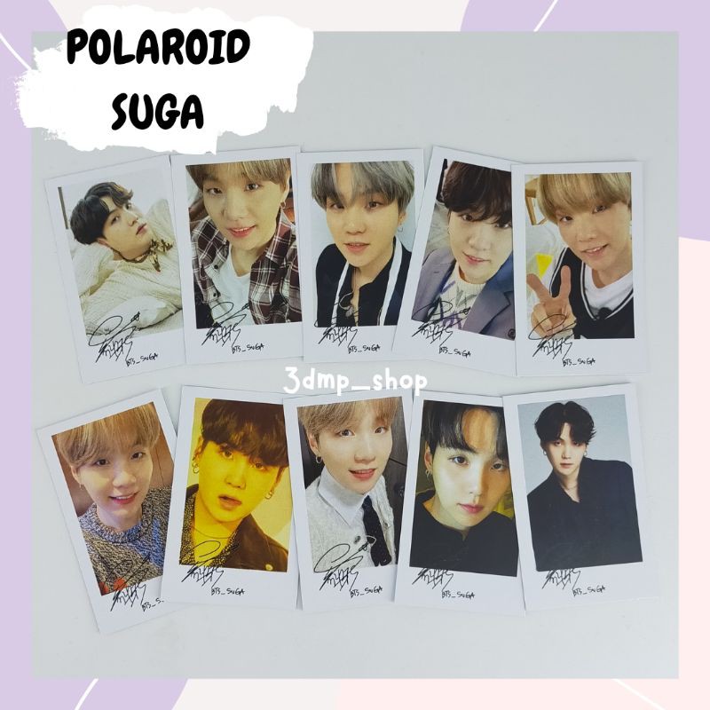 [10 lembar] polaroid suga bts