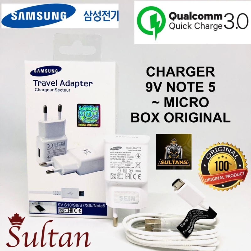 TRAVEL CHARGER SAMSUNG NOTE 5 MICRO BOX ORIGINAL PROMO SEN