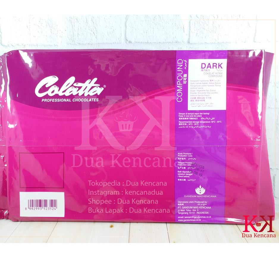 

5.5 BRANDS Colatta Dark Compound 1 KG Coklat Hitam Compound Chocolate Collata