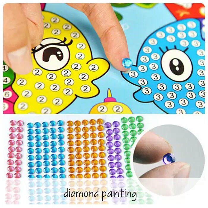 Big Diamond Painting Mainan Anak Stiker Manik Diamond-BELLA SHOP