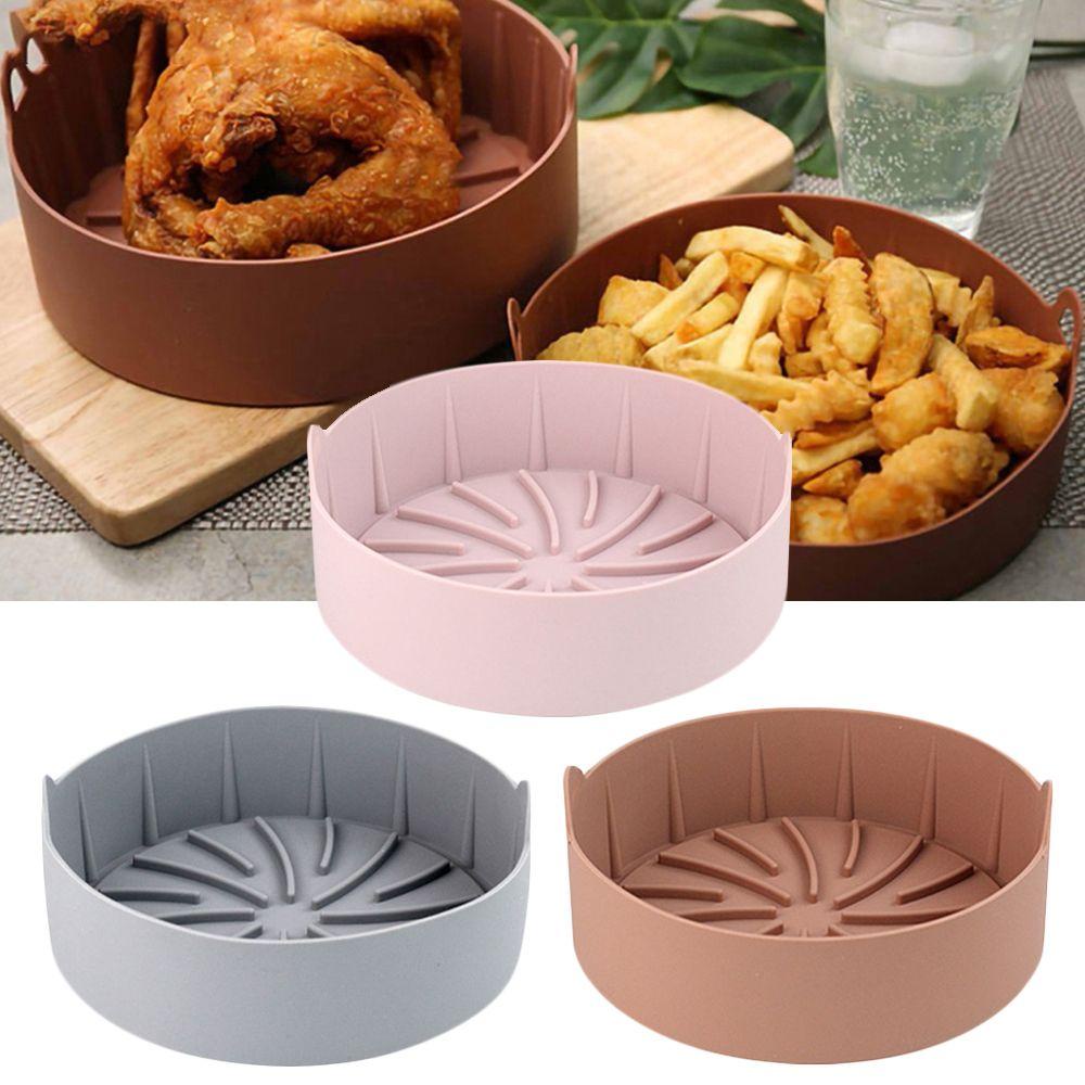 Preva Air Fryer Silicone Pot Alat Masak Oven Roti Fried Chicken Pizza Plate Baking Basket