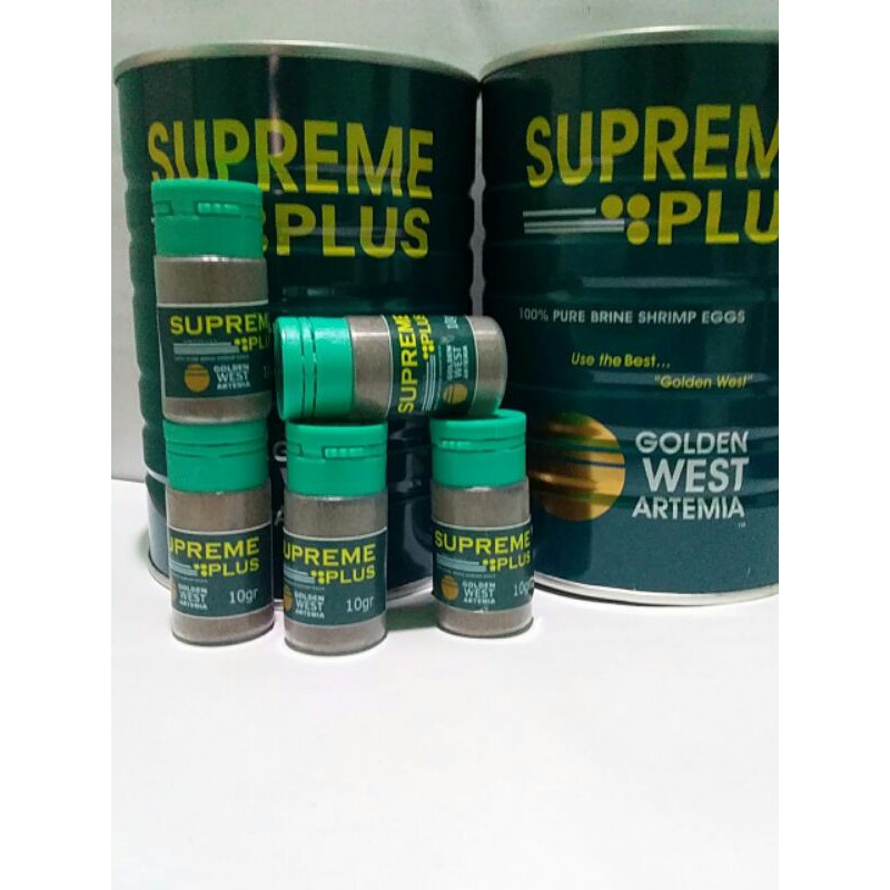 Artemia supreme plus 13gr golden west pakan burayak cupang gupy ikan hias 13gram