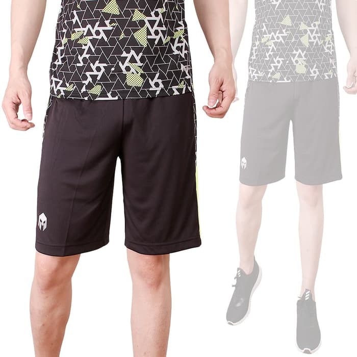 CELANA OLAHRAGA PENDEK CELANA RUNNING BOLA MILLS 3002 Vortex Black