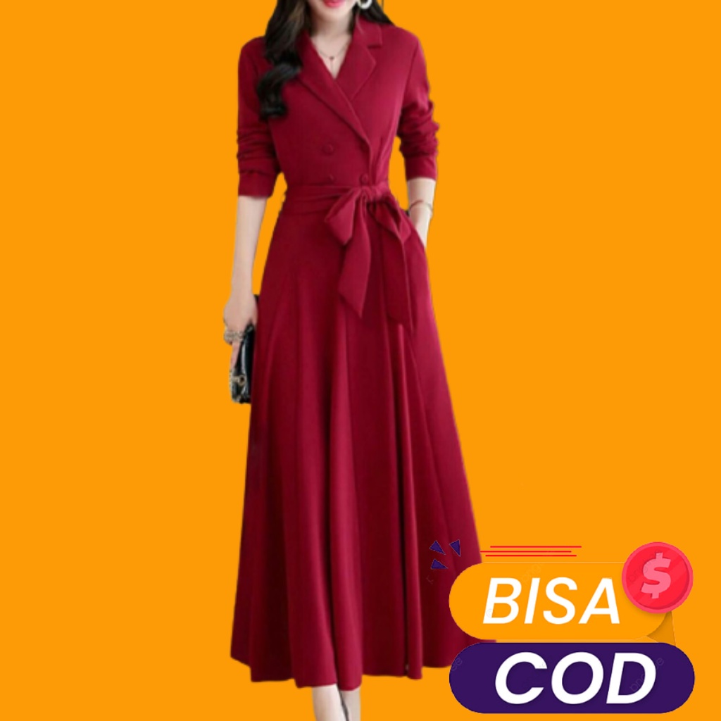 SABINA DRESS / SHAKILA PREMIUM CERUTY BABYDOLL ANGGUN / RESLETING DEPAN BUSUI / GAUN BRIDESMAID / DR