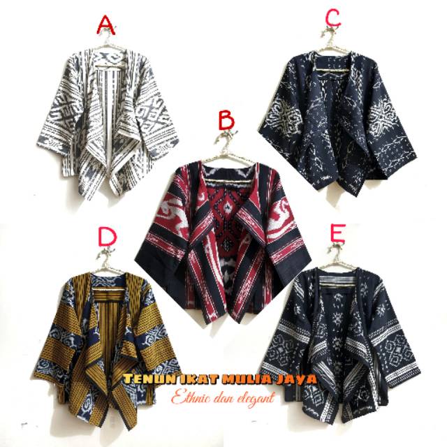 Kimono blazer batik tenun troso