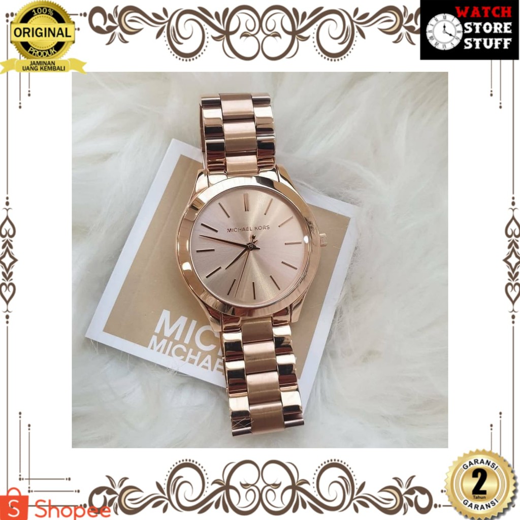 [JAM TANGAN PRIA WANITA | RANTAI | KULIT | KARET | MURAH | WANITA MICHAEL KORS]MK 3197  ALL STEEL RO
