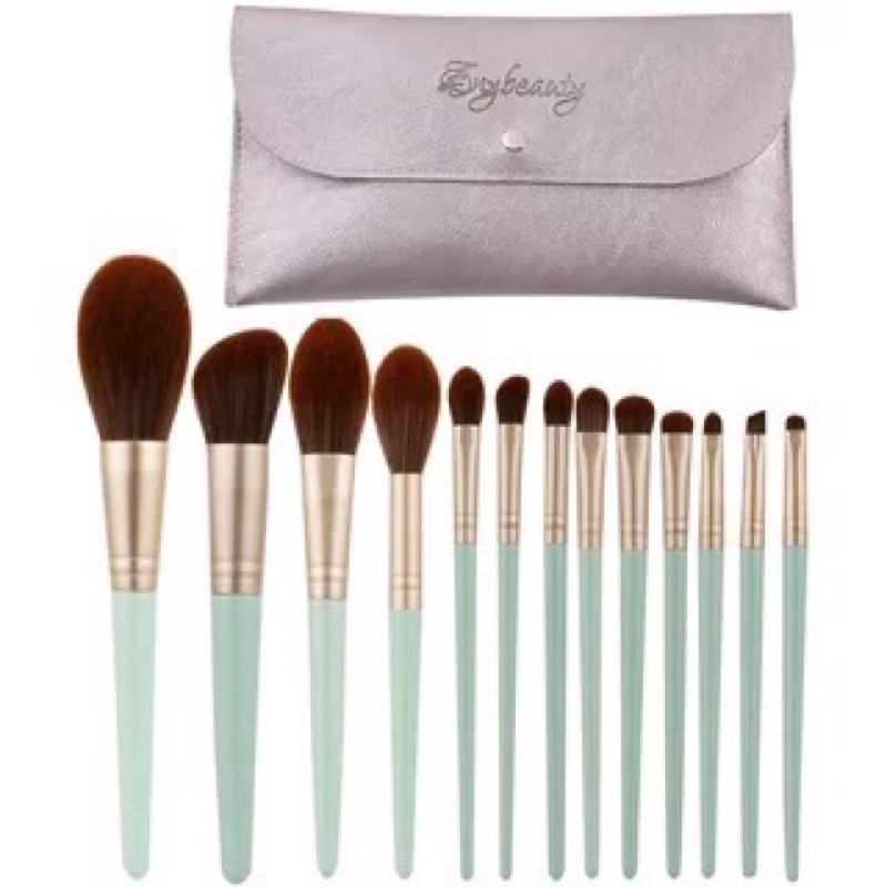 PREMIUM WOOD MAKEUP BRUSH SET FREE POUCH | KUAS MAKEUP |MAKEUP BRUSH| BRUSH | MAKEUP SET| KOSMETIK