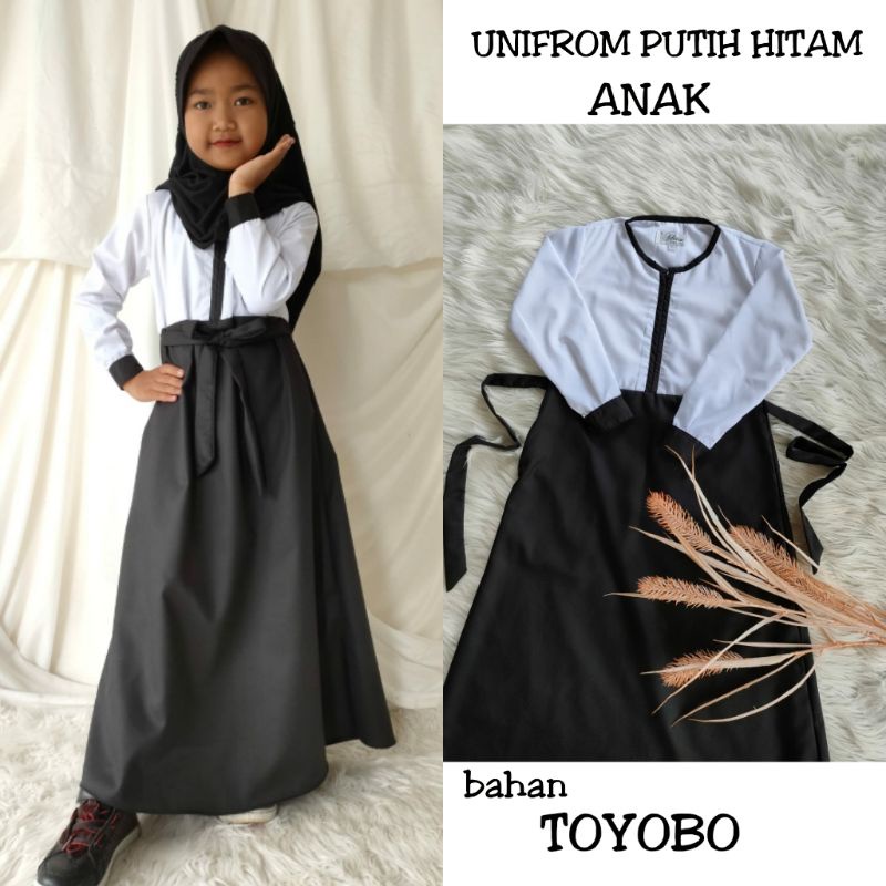 Gamis anak pemda dan hitam putih